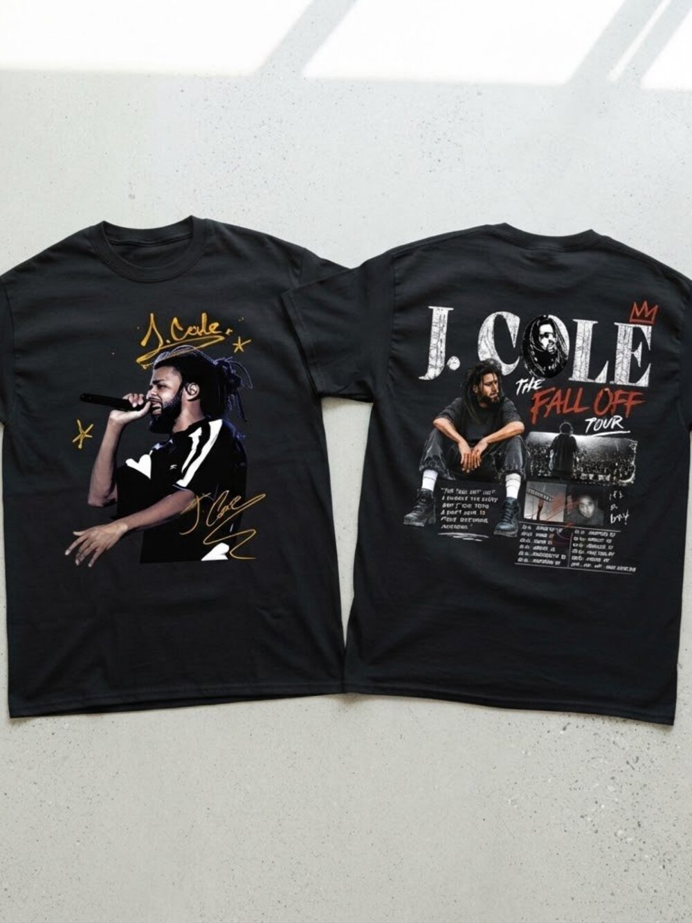 J. Cole The Fall Off Tour 2026 Hip Hop Graphic Concert T-Shirt Unisex